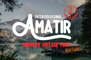 Amatir - Monoline Vintage Font Font Download