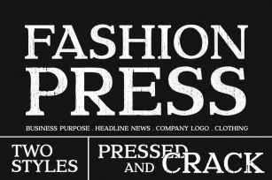 Fashion Pressed Advertisement Font Font Download