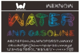 Water and Gasoline Font Download
