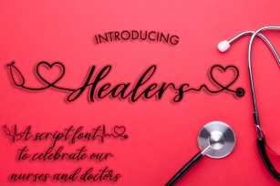 Healers - A script font to celebrate our nurses and doctors Font Download