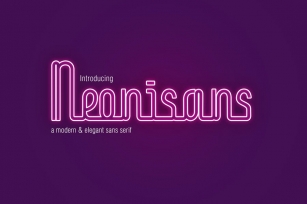 Neonisans Monoline with neon effect Font Download