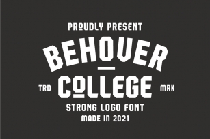 Behover College - Logo & Display Font Font Download