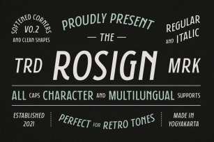Rosign - Regular and Italic Font Download