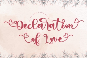 Declaration of love - Personal Font Download
