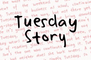 Tuesday Story Font Download