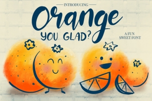 Orange You Glad Font Font Download