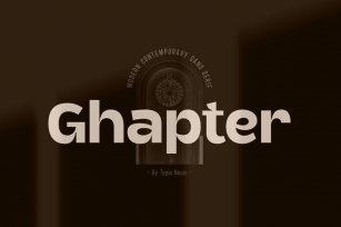 Ghapter - Modern Contemporary Sans Serif Font Download