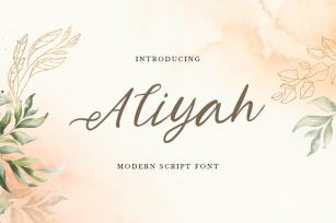 Aliyah - Modern Script Font Font Download