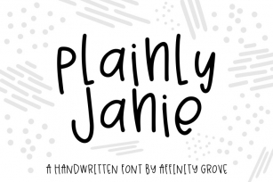 Plainly Janie Font Download