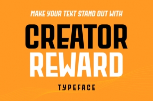 Creator Reward Font Download