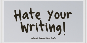 Hate Your Writing Font Download