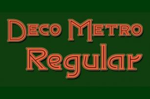 Deco Metro Font Download