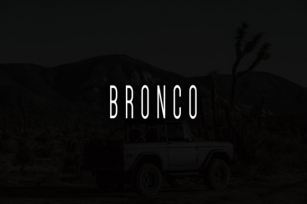 Bronco Font Download