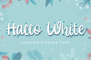 Hallo White - Christmas Font Font Download
