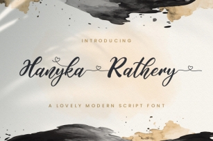 Hanyka Rathery - Lovely Script Font Font Download