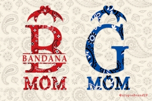 Bandana Mom Monogram Font Download