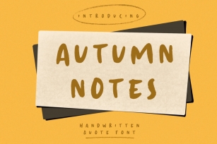 Autumn Notes Font Download
