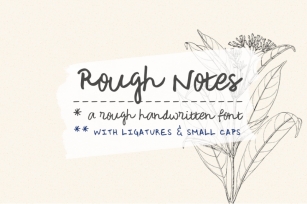 Rough Notes | a handwritten font Font Download