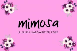 Mimosa | Flirty Handwritten Font - TTF & SVG Font Download
