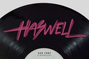 Haswell SVG Brush Font Font Download