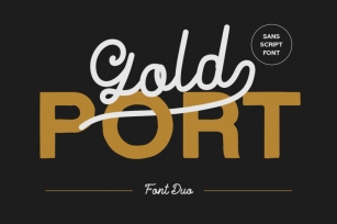 Gold Port - Font Duo with Sans Font Download