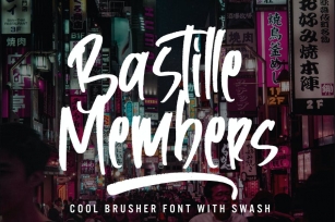 Bastille Members - Cool Brusher Font With Swash Font Download