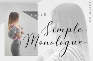 Simple Monologue - Beauty Font Font Download