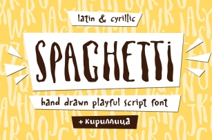 Spaghetti Cyrillic playful font Font Download