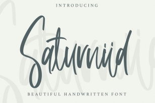 Saturniid - Beautiful Handwritten Font Font Download
