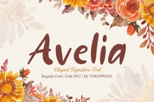 Avelia - Girly handwriting font Font Download