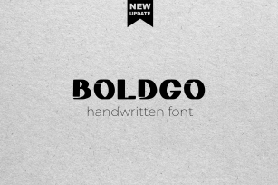 BOLDGO Font Download