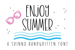 Enjoy Summer- A skinny handwritten Font Download