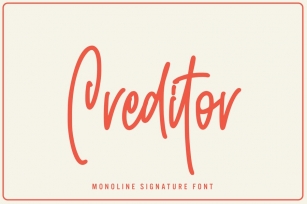 Creditor - Monoline Signature Font Font Download