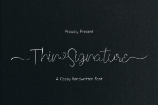 Thin Signature Font Download