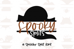 Spooky Splits - A Split Halloween Font for Crafters! Font Download