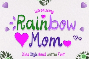 Rainbow Mom Font Download
