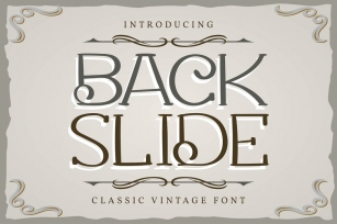 Back Slide | Classic Vintage Font Font Download