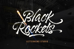 Black Rockets - Dry Brush Font Font Download