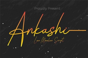 Ankashi - script monoline font Font Download
