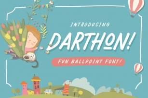 Darthon! - Fun Ballpoint Typeface Font Download