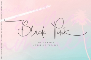 Black Pink Summer Font Download