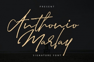 Anthonio Marlay | Signature Font Font Download