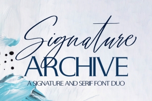 Signature Archive - Serif and script font duo Font Download