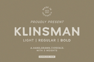 KLINSMAN: A Hand-drawn Typeface Font Download
