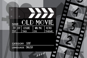 Old movie. Retro serif Font Download