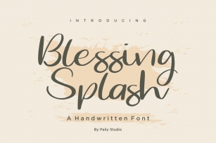 Blessing Splash Handwritten Font Download