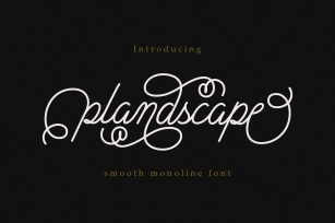 Plandscape smooth monoline Font Download