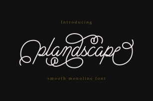 Plandscape smooth monoline font Font Download