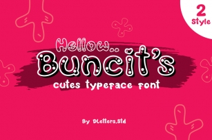 Buncits Cutes TypeFace Font  2 Style Font Download
