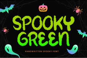 Spooky Green - Handwritten Spooky Font Font Download